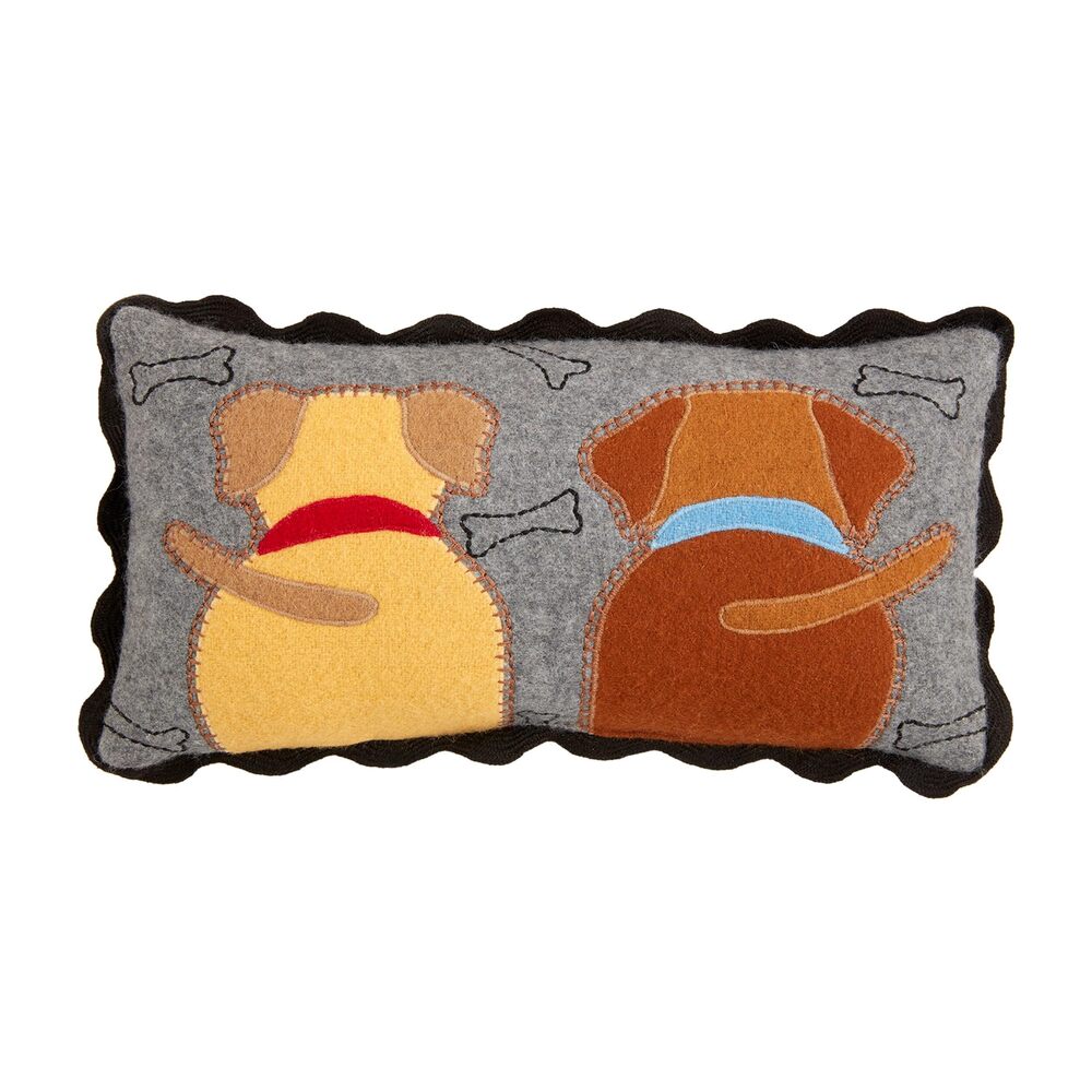 9574 Tails Mini Felted Pillow; 6" x 12"
